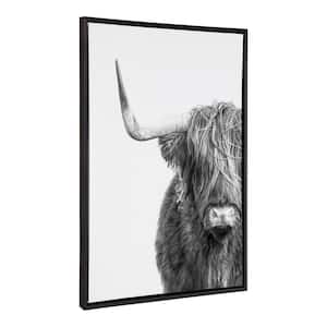 "Black and White Farm Animal" by Amy Peterson, 1-Piece Framed Canvas Animals Art Print, 28 in. x 38 in.