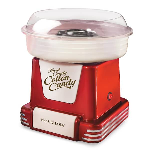 Nostalgia Retro Red Hard and Sugar Free Cotton Candy Maker with Cotton ...