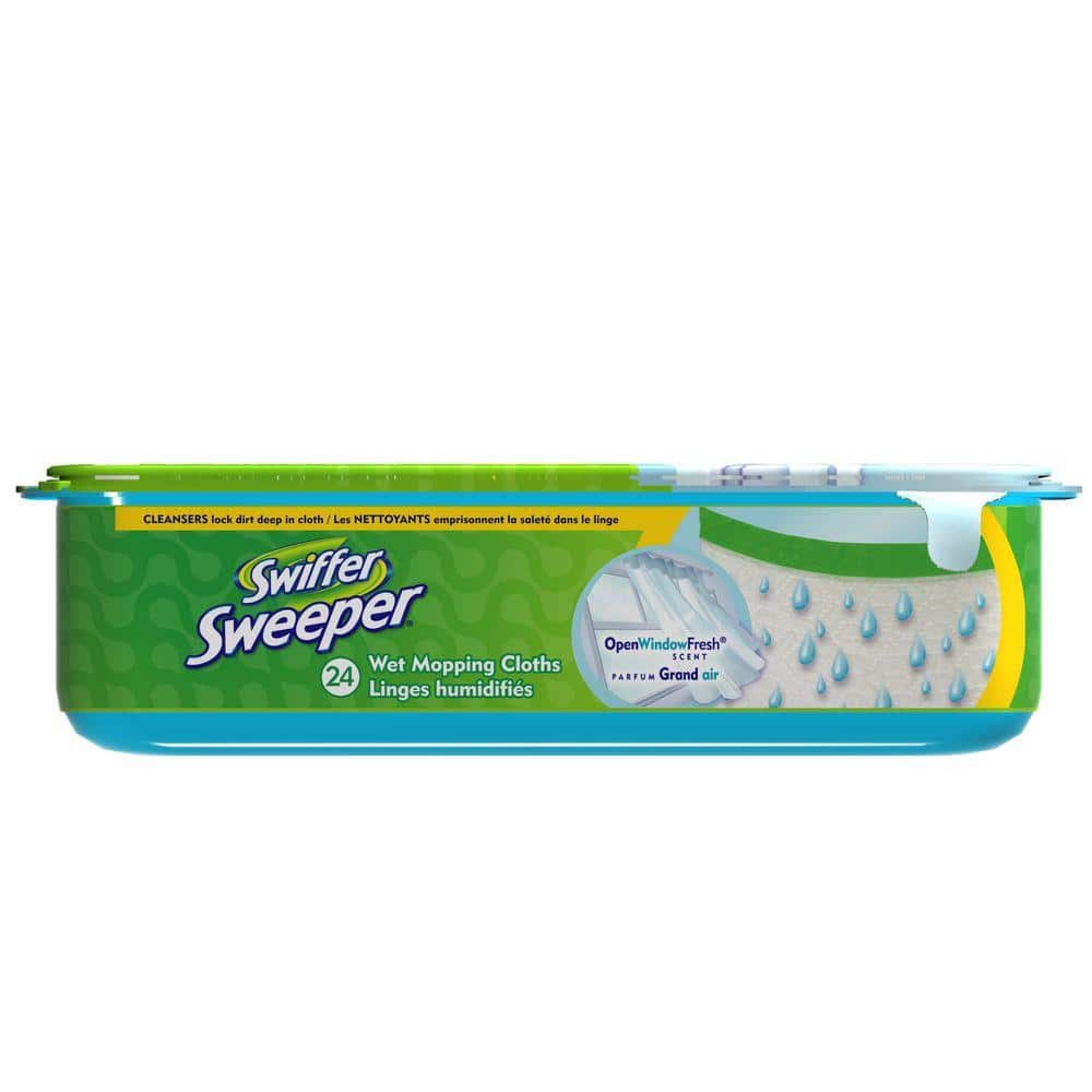Swiffer Sweeper Wet Cloth Refills with Open Window Fresh Scent (24-Count)  003700035155 - The Home Depot
