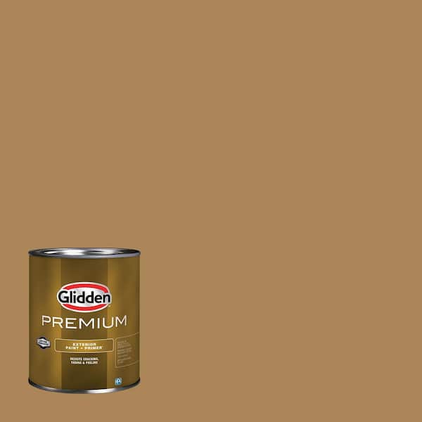 Glidden Premium 1 qt. PPG1087-6 Bread Basket Semi-Gloss Exterior Latex Paint