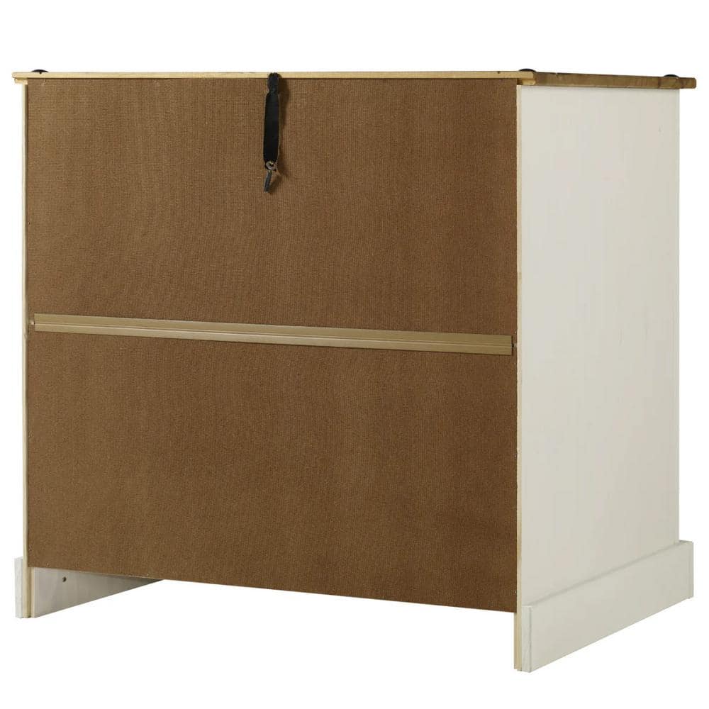 Sunnydaze White Pine Sideboard Cabinet with 2 Drawers and 2 Doors