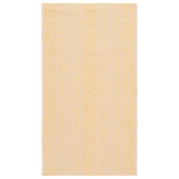 Courtyard Beige/Gold 2 ft. x 4 ft. Striped Diamond Indoor/Outdoor Area Rug