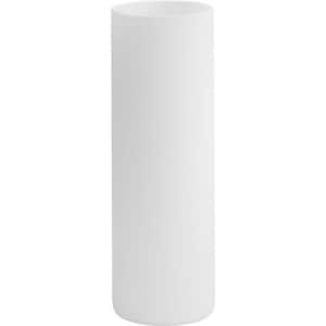 8.75 in. White Elara Collection Frosted Glass Accessory Cylindrical Shade with 3 in. Fitter