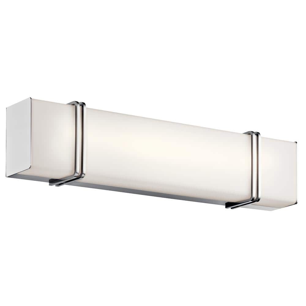 KICHLER Impello 24.25 in. Chrome Integrated LED Linear Contemporary