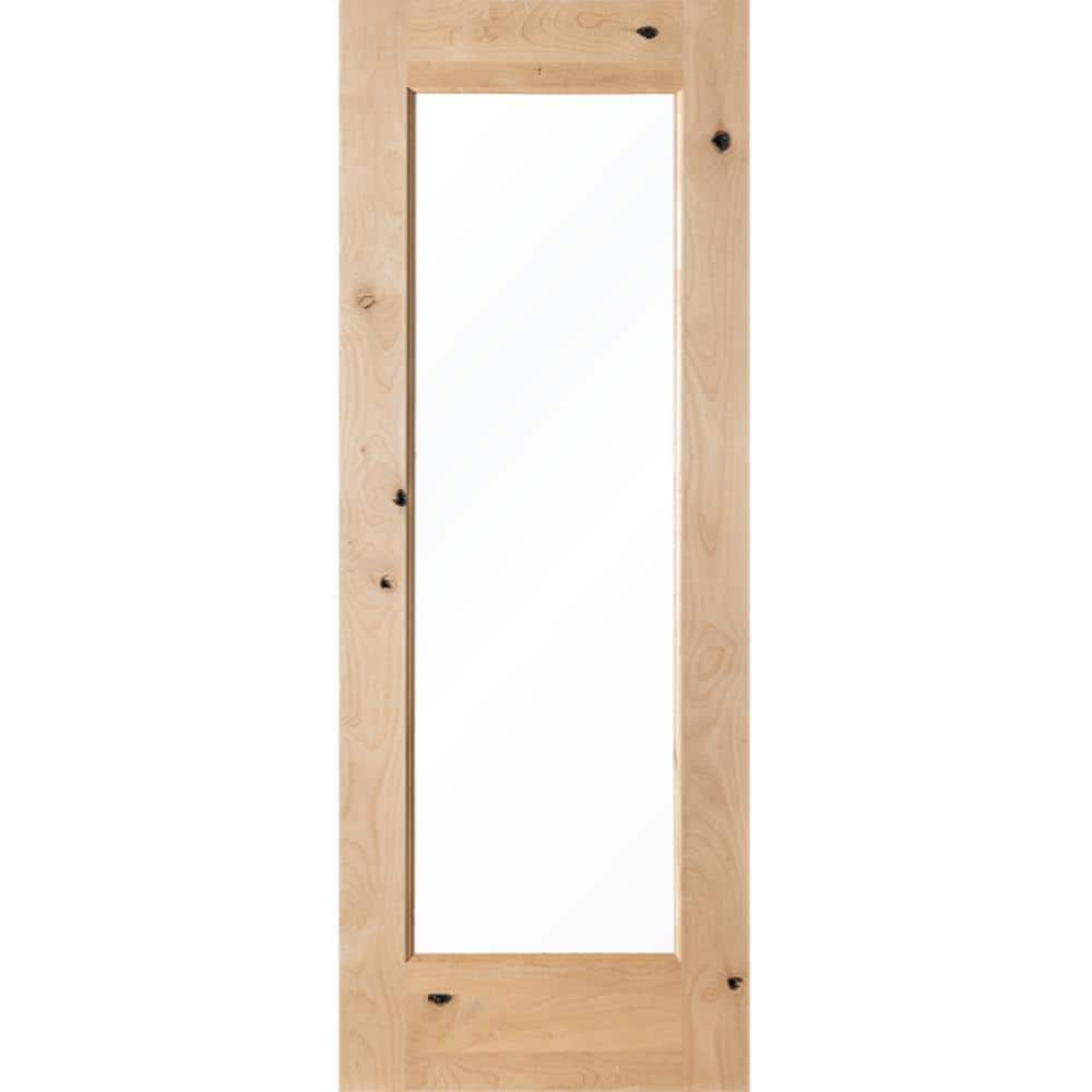 krosswood-doors-28-in-x-80-in-modern-knotty-alder-1-lite-wood