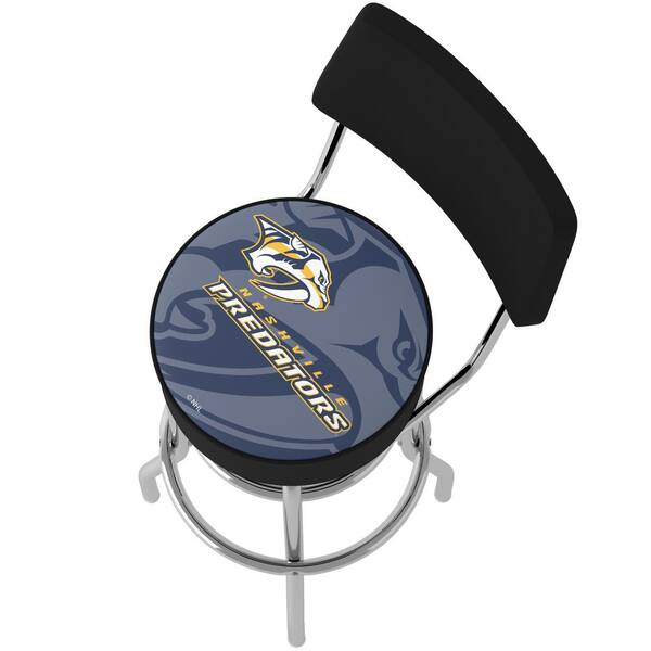 Nashville Predators Logo 31 in. Blue Low Back Metal Bar Stool with Vinyl  Seat NHL6NP2-HD - The Home Depot