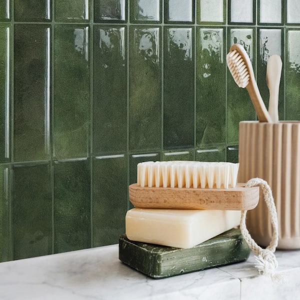 Morocco Sefrou Green 11.43 in. x 9 in. Vinyl Peel and Stick Tile (2.84 sq. ft./ 4-Pack)