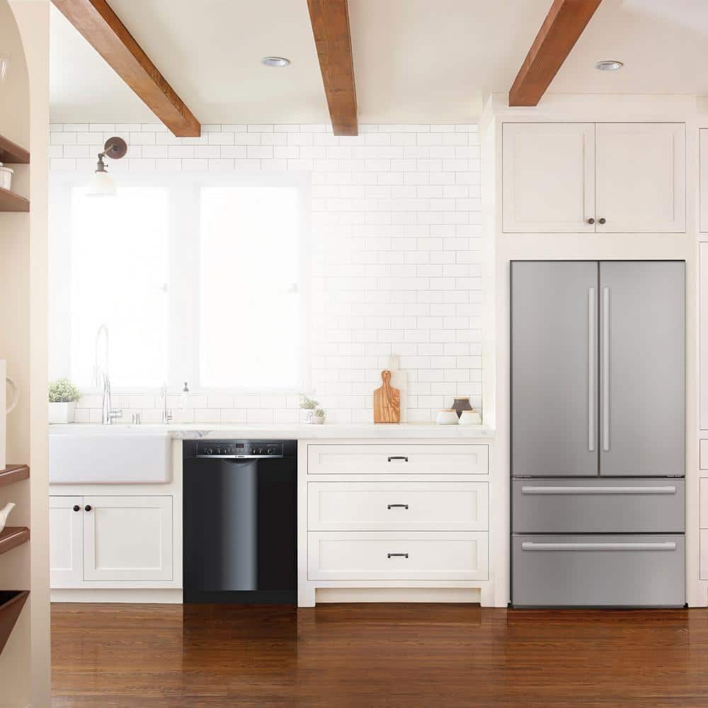 Ascenta 24 in. Black Front Control Tall Tub Dishwasher with Hybrid