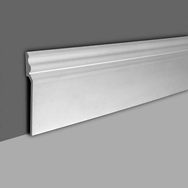 7/8 in. x 7-3/4 in. x 96 in. Unfinished PVC Baseboard Cover Moulding 32-Lineal Feet (4-Pack)