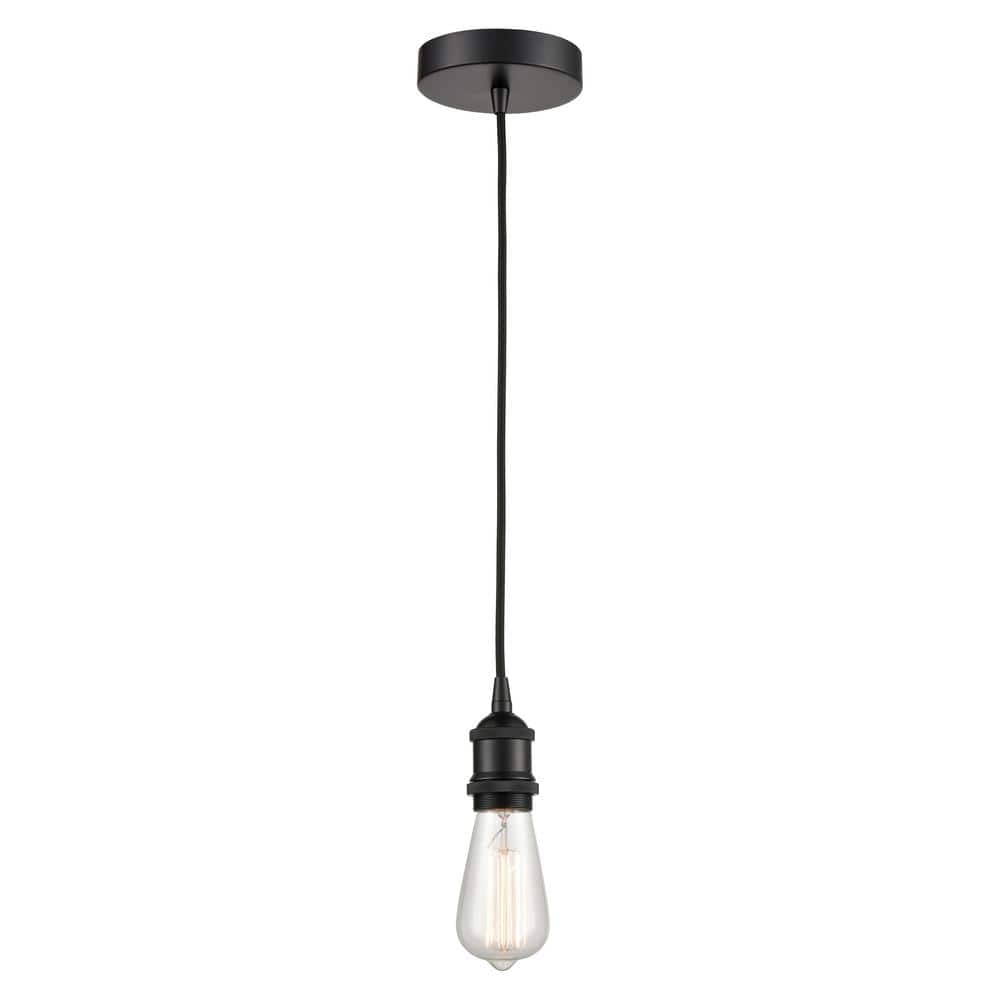 Matte Black Vintage Mini Pendant Light