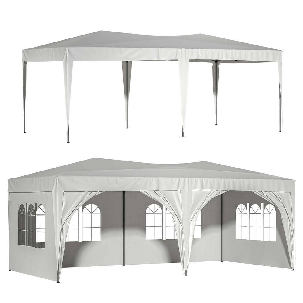 Zeus & Ruta 10 ft. x 20 ft. Pop Up Canopy Outdoor Portable Party ...