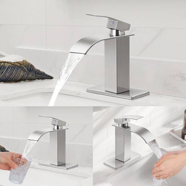 Deck Mount Single-Handled Water Faucet Fixture for Shampoo Bowls in Chrome