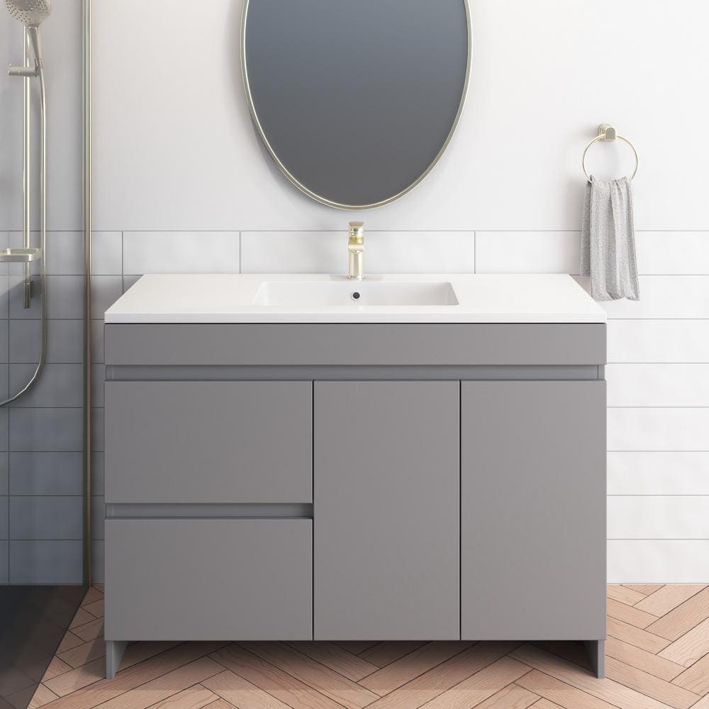 VOLPA USA AMERICAN CRAFTED VANITIES Mace 48 in. W x 20 in. D Single Sink Bathroom Vanity Left