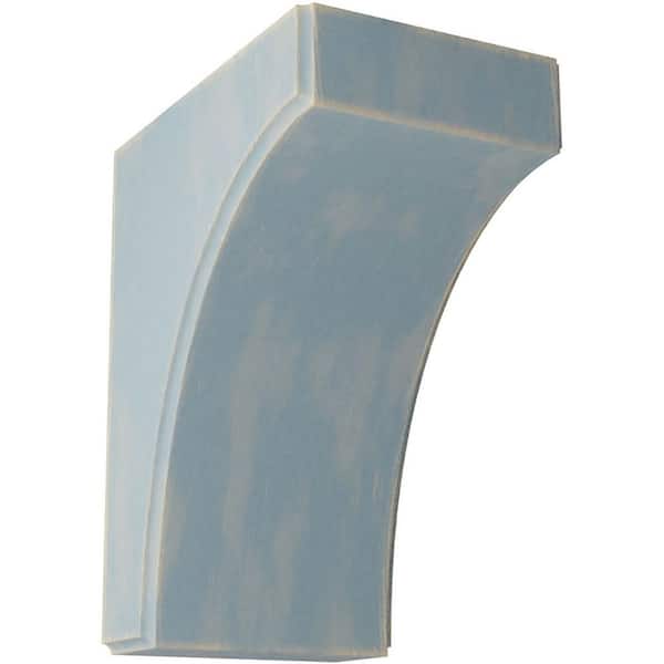 Ekena Millwork 5-1/4 in. x 10 in. x 8 in. Driftwood Blue Clarksville Wood Vintage Decor Bracket