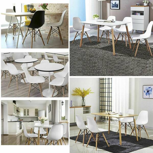 White scandinavian best sale dining chairs