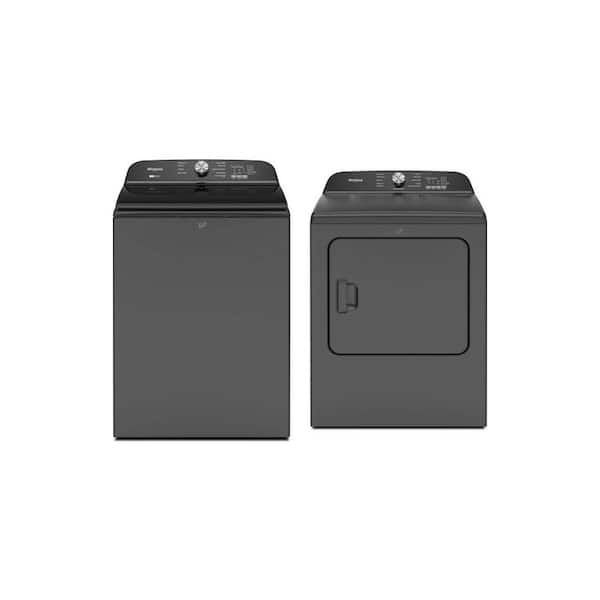 5.2 cu. ft. Top Load Washer and 7.0 cu. ft. Dryer in Volcano Black