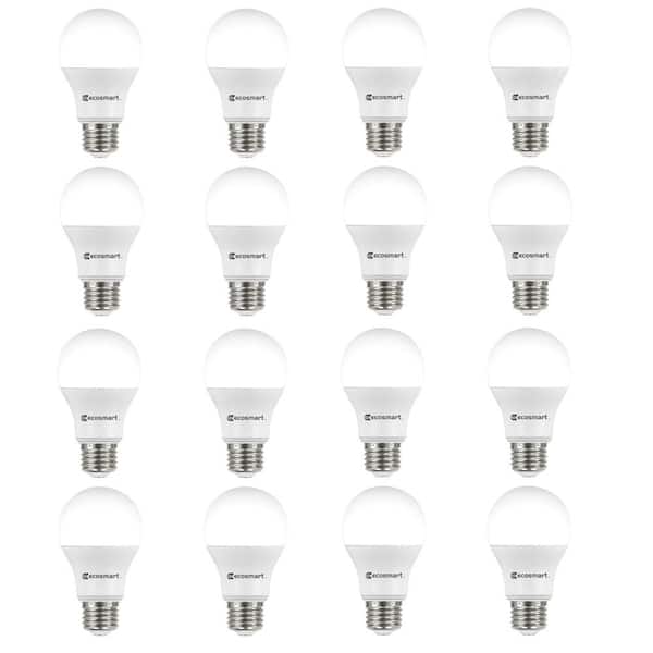 60-Watt Equivalent A19 Non-Dimmable LED Light Bulb Soft White (16-Pack)