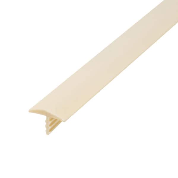 Outwater 1/2 in. Almond Flexible Polyethylene Center Barb Hobbyist Pack Bumper Tee Moulding Edging 25 ft. long Coil