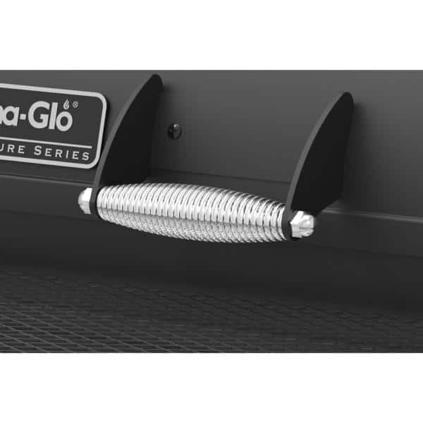 Black Steel Built-In Charcoal Grill with Smoker
