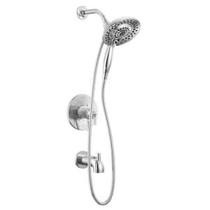 Saylor In2ition 1-Handle Wall Mount Tub and Shower Trim Kit in Chrome (Valve Not Included)