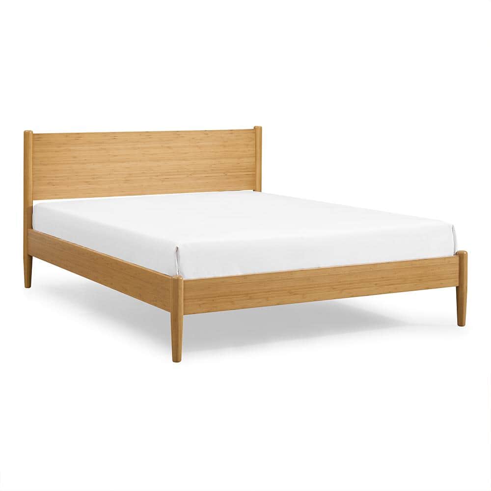 Caramelized Bamboo Queen Platform Bed with Headboard