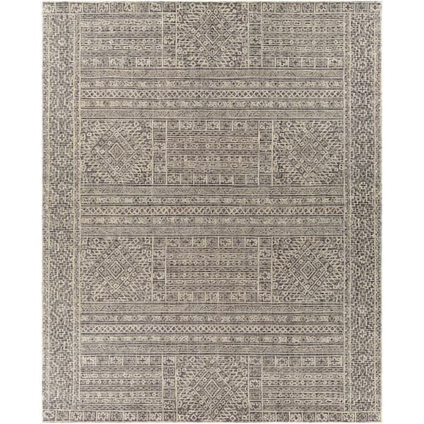 Madue Medium Gray Tribal 8 ft. x 10 ft. Indoor Area Rug