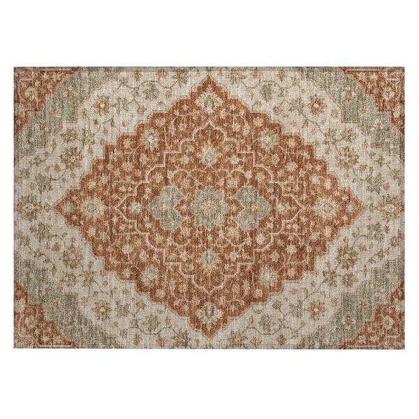 Chantille Machine Washable Indoor/Outdoor Abstract ACN3134 Paprika 2 ft. x 3 ft. Accent Rug