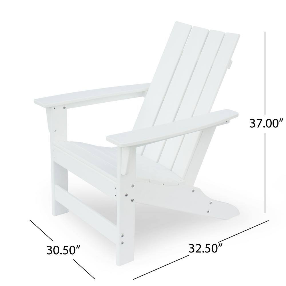 Robbyn Modern White Resin Adirondack Outdoor Chair