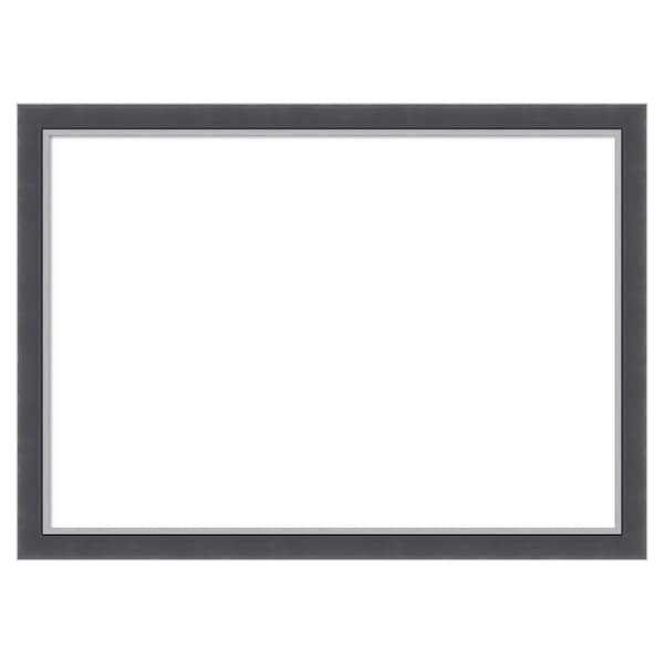 Amanti Art Eva Black Silver Thin 22 in. x 16 in. Polystyrene Framed Dry Erase Magnetic Memo Board