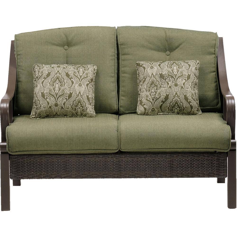 Vintage Meadow Green Indoor/Outdoor Square Throw Pillow