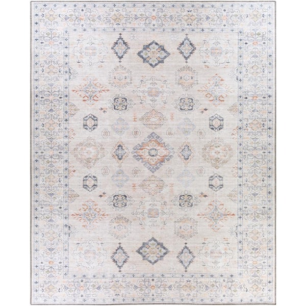 Livabliss Estrella Beige 8 ft. x 10 ft. Traditional Indoor Machine-Washable Area Rug