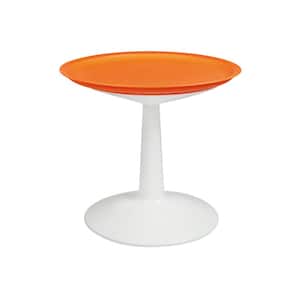 Sprout Orange Plastic Round Outdoor Side Table