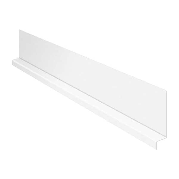Gibraltar Building Products 5/8 in. x 10 ft. Galvanized Steel Z Bar Flashing in White