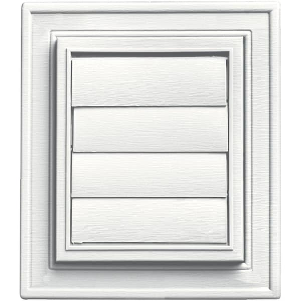 Builders Edge Square Siding Exhaust Vent #123-White
