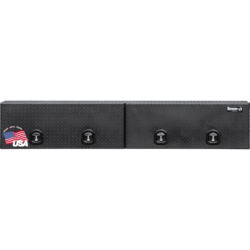 16 in. x 13 in. x 96 Matte Black Diamond Tread Aluminum Top Mount Truck Tool Box with Flip-Up Doors price history on PriceWatchPro