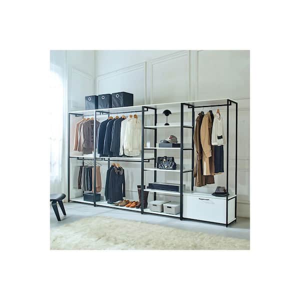 Rustic Gray 19.5 in. Wardrobe Walk in Closet System