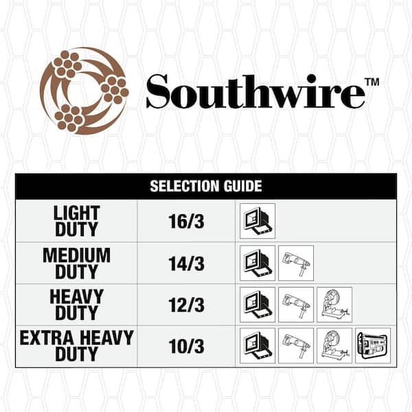 25 ft. 14/3 SJTW Heavy-Duty 15 Amp General Purpose Extension Cord with Lighted End