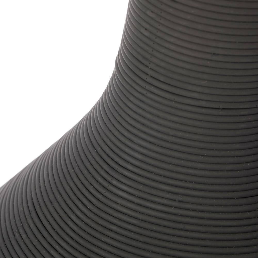Charcoal Gray Twisted Cord Accent Plastic Floor Vase