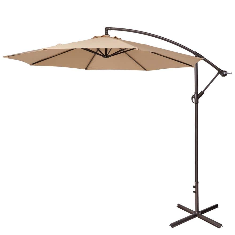 10ft Nude Steel Octagon Cantilever Side Post Umbrella