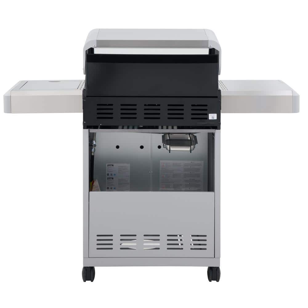 Stainless Steel 3-Burner Propane Gas Grill with Side Burner