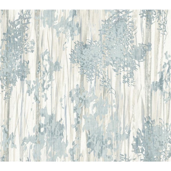 Blue Aspen Grove Blue Non-Pasted Non-Woven Matte Wallpaper