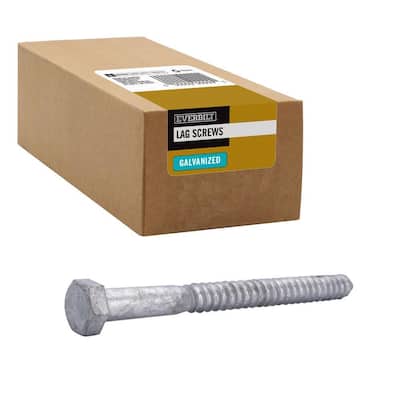 1/2 in. x 6 in. Hex Galvanized Lag Screw (25-Pack)