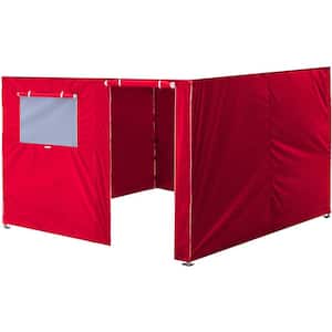 Eur Max Series 10 ft. x 10 ft. Red Pop-up Canopy Tent with 4-Zippered Sidewalls