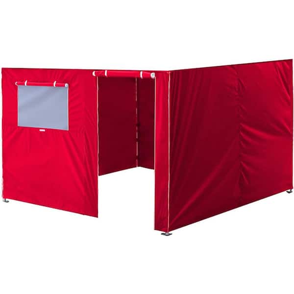 Terracemaster Series 10 ft. x 10 ft. Red Pop-up Canopy Tent with 4-Zippered Sidewalls