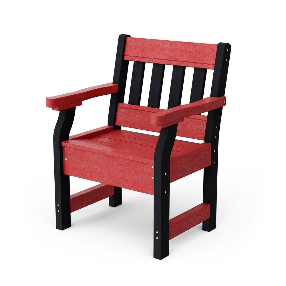 Heritage Cardinal Red and Black HDPE Plastic Outdoor Garden Chair price history on PriceWatchPro