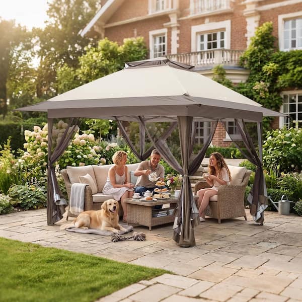 EAGLE PEAK 13 ft. x 13 ft. Pop-Up Gazebo Tent Instant with