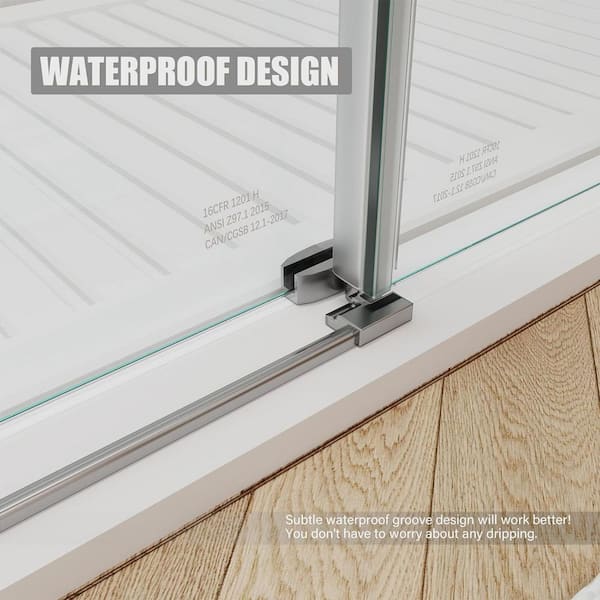 Uxcell Sliding Shower Door Bottom Guide – 45mm Thickened Double Track Limit Guide, For 1/2" Frameless Glass Shower Doors, Silver, With Screws, Anti-Sway & Quiet