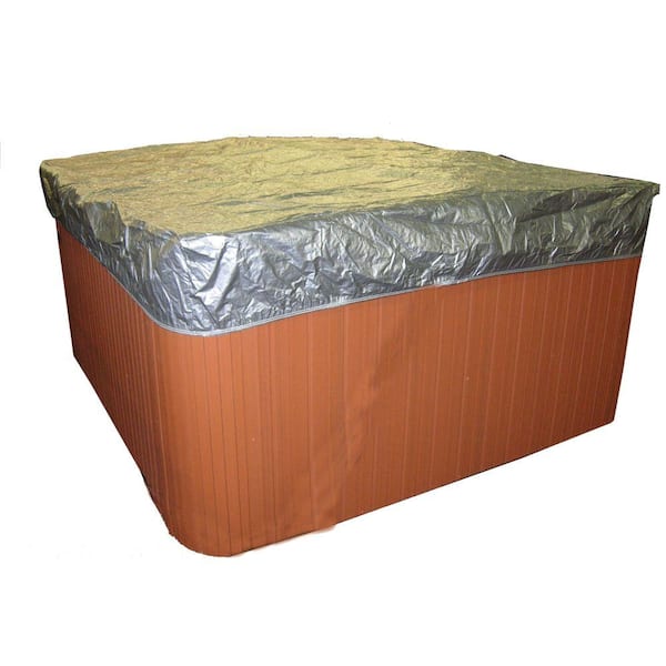Smart Spa Spa Cover Protecting Polyethylene Caps, 84 in. W x 84 in. L with 12 in. Skirt