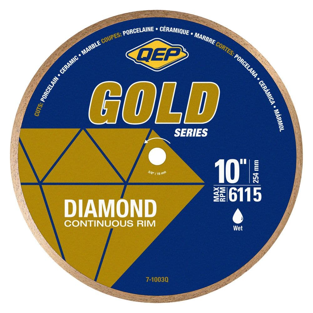Gold Series 10 in. Continuous Rim Diamond Blade Wet Cuts Through Porcelain and Ceramic Tile, Marble, Granite, and Slate price history on PriceWatchPro