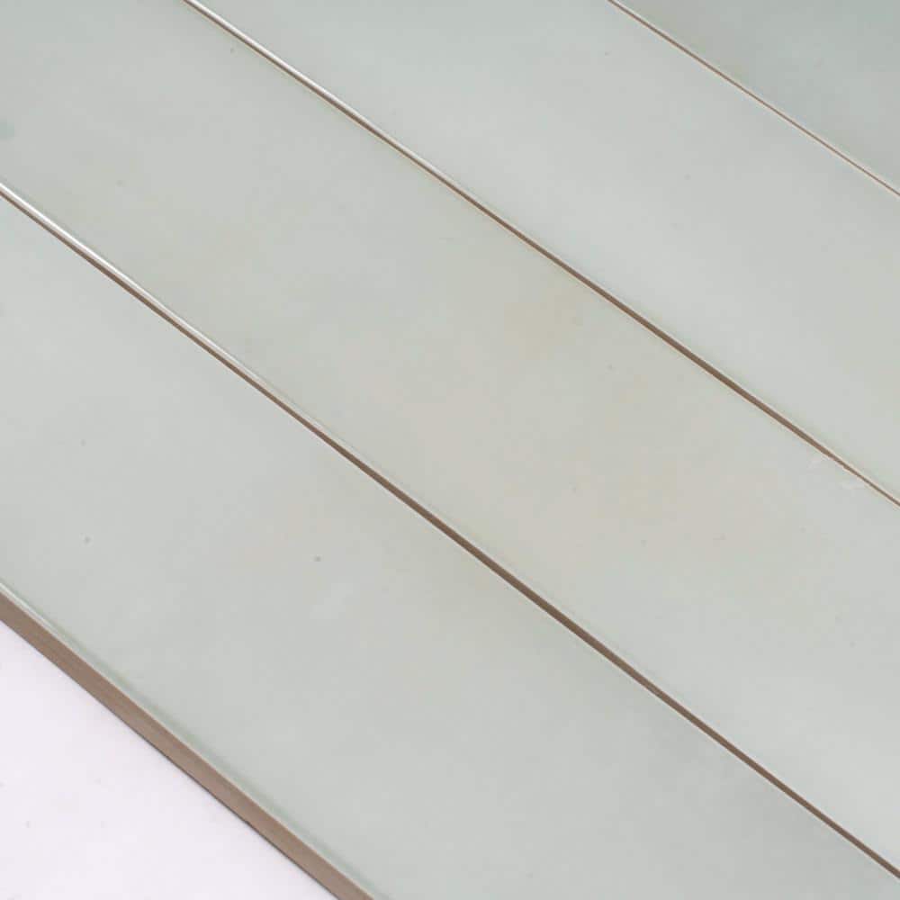 Tea Green Glossy Ceramic Subway Wall and Floor Tile